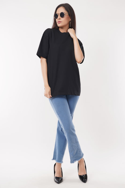Trendy Black T-Shirt for Women – Effortless Style